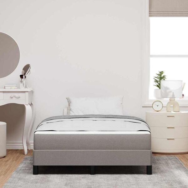 vidaXL Boxspringbett mit Matratze Taupe 120 x 200 cm Stoff
