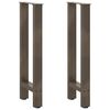 vidaXL Konsolentischbeine Naturstahl 2 Stk. 38x(72-73) cm Stahl