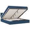 vidaXL Ottoman-Bett mit Matratze Blau 160x200 cm Stoff