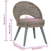 vidaXL Sessel Kubu-Rattan Grau