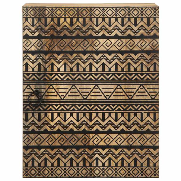 vidaXL Bad-Hängeschrank Schwarz 38x33,5x48 cm Massivholz Mango