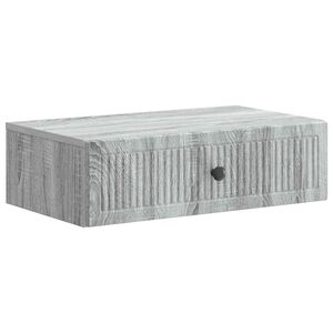 vidaXL Wandmontierter Beistelltisch Graues Sonoma 59 x 34,5 x 17 cm
