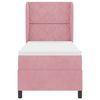 vidaXL Boxspringbett mit Matratze Rosa 200 x 80 cm Polyester
