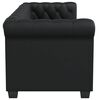 vidaXL Chesterfield-Sofa 2-Sitzer Kunstleder Schwarz