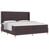vidaXL Boxspringbett mit Matratze Dunkelbraun 200 x 200 cm Stoff