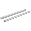 vidaXL Kleiderstange 2 pcs Silber 764 x 15 x 29 mm Aluminiumlegierung