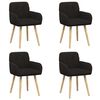 vidaXL Esszimmerst&uuml;hle 4 stk. Boucl&eacute; Schwarz 59 x 56,5 x 85 cm