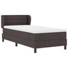vidaXL Boxspringbett mit Matratze Dunkelbraun 90 x 200 cm Stoff