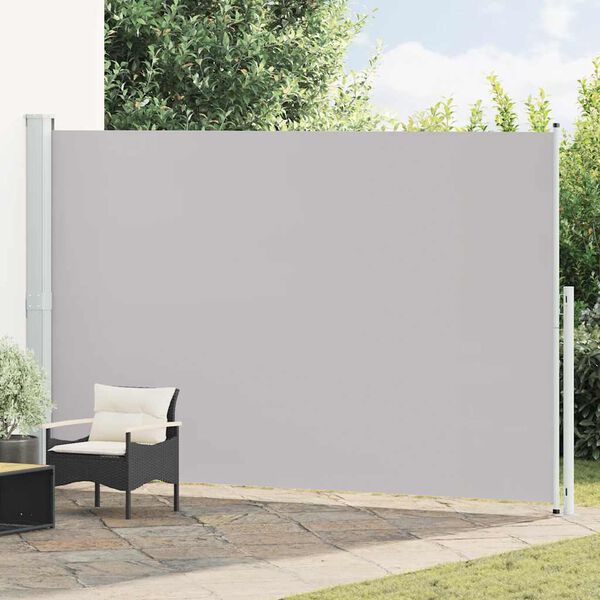 vidaXL Seitenmarkise Ausziehbar 220x500 cm Grau