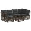 vidaXL Gartensofa-set 7 pcs Grau Poly-Rattan