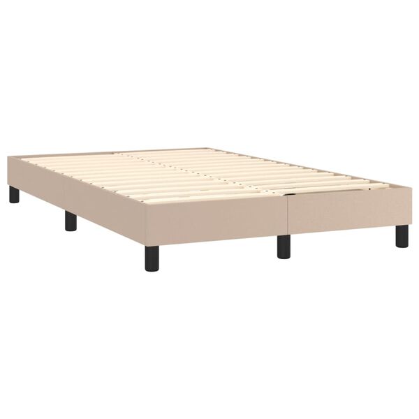 vidaXL Boxspringbettgestell Cappuccino-Braun 120x200 cm Kunstleder
