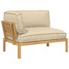 vidaXL Sofa Set mit Kissen Beige 133 x 92 x 69 cm Massivholz Akazie