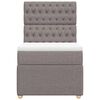 vidaXL Boxspringbett mit Matratze Taupe 90x190 cm Stoff