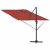 vidaXL Roma Parasol Rot 286 x 284 x 265 cm Aluminium und Polyester