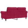 vidaXL 2-Sitzer-Sofa Weinrot 140 cm Samt