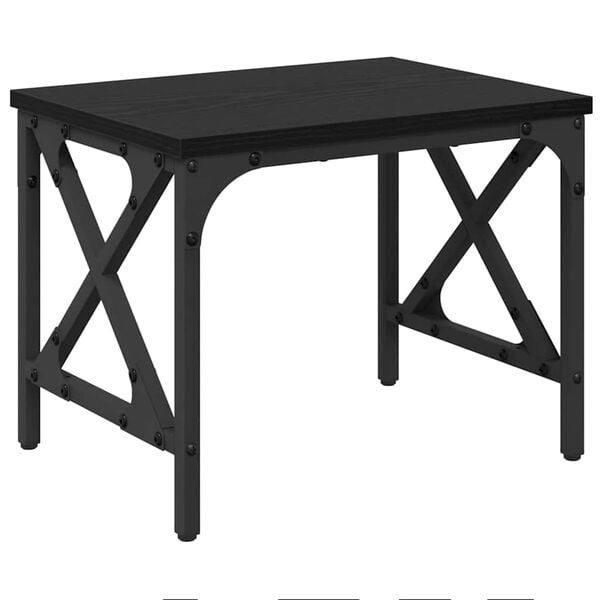 vidaXL Druckerständer Verstellbar Schwarz Eichen-Optik 40 x 30 x 31 cm