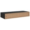 vidaXL Wandregale mit Schubladen 2 Stk. Schwarz 60x23,5x10 cm MDF