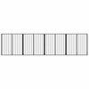 vidaXL Hundetor 4 pcs Schwarz 100 x 100 cm Verzinkter Stahl