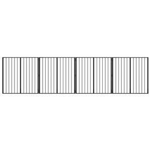 vidaXL Hundetor 4 stk. Schwarz 100 x 100 cm Verzinkter Stahl