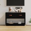 vidaXL TV-Schrank Schwarz 90x40x60 cm Massivholz Kiefer