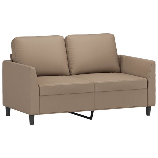 vidaXL 2-Sitzer-Sofa Cappuccino-Braun 120 cm Kunstleder