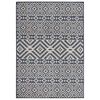 vidaXL Outdoor-Teppich Flachgewebe 200x280 cm Blau Gestreift