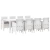 vidaXL Garten Essgruppe 9 pcs Hellgrau Polypropylen