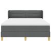 vidaXL Boxspringbett mit Matratze Dunkelgrau 140 x 200 cm Stoff