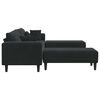 vidaXL Sofa mit Kissen 3 pcs Schwarz Samt