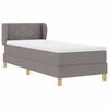 vidaXL Boxspringbett mit Matratze mit Kopfteil Taupe 80 x 200 cm Stoff