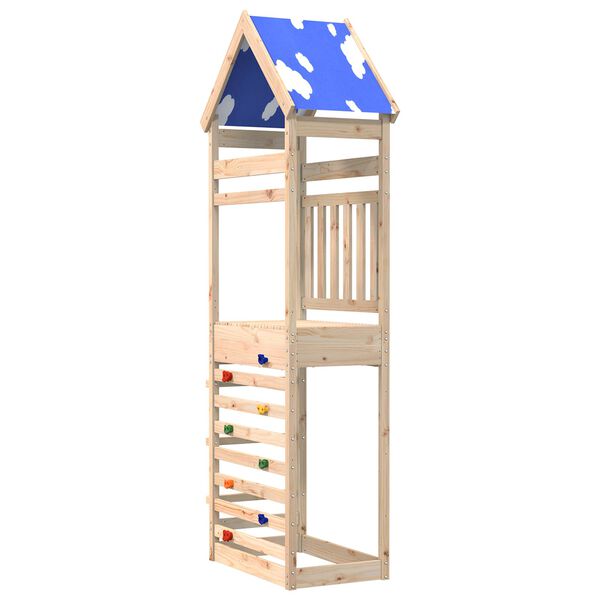 vidaXL Spielturm Braun 52,5 x 85 x 265 cm Massives Kiefernholz