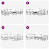 vidaXL Outdoor-Sofagarnitur mit Kissen 11 pcs Natur und Creme