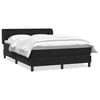 vidaXL Boxspringbett mit Matratze Schwarz 160x210 cm Samt
