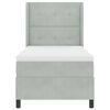 vidaXL Boxspringbett mit Matratze Hellgrau 90 x 190 cm Samt