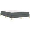 vidaXL Boxspringbett mit Matratze Dunkelgrau 140 x 200 cm Stoff