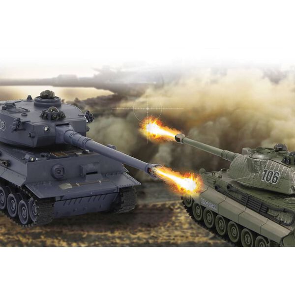 JAMARA 2-tlg. Ferngesteuertes Kampfpanzer-Set Tiger 2,4 GHz 1:28