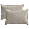 vidaXL Kissenbezug 2 stk. HOUTEN Hellgrau 30 x 50 cm Chenille-Stoff