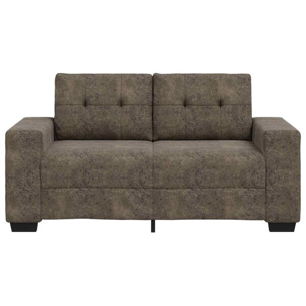 vidaXL Zweisitzer-Sofa Dunkelgrau 120 cm Kunstleder
