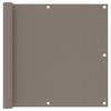 vidaXL Balkon-Sichtschutz Taupe 90x600 cm Oxford-Gewebe