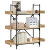 vidaXL Bücherregal 3 Böden Sonoma-Eiche 100x33x108,5 cm Holzwerkstoff