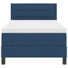 vidaXL Boxspringbett mit Matratze mit Kopfteil Blau 100 x 200 cm Stoff