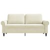 vidaXL 2-Sitzer-Sofa Creme 140 cm Samt