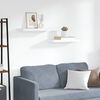vidaXL Schwebende Wandregale 2 Stk. Wei&szlig; 60x23,5x3,8cm MDF