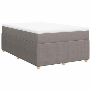 vidaXL Boxspringbett mit Matratze Taupe 120x190 cm Stoff