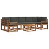 vidaXL Outdoor-Sofagarnitur 8 Stk. Natur und Anthrazit