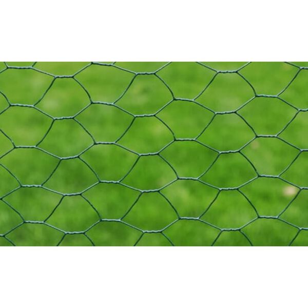 vidaXL Drahtzaun mit PVC-Beschichtung 25x0,75 m Grün