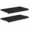 vidaXL Fensterb&auml;nke 2 stk. Schwarz 70 x 40 x 2 cm Massivholz Buche