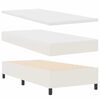 vidaXL Boxspringbett Creme und Wei&szlig; 90 x 200 cm Cordstoff