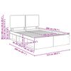 vidaXL Bettrahmen mit Kopfteil Wei&szlig; 150 x 200 cm Massives Kiefernholz