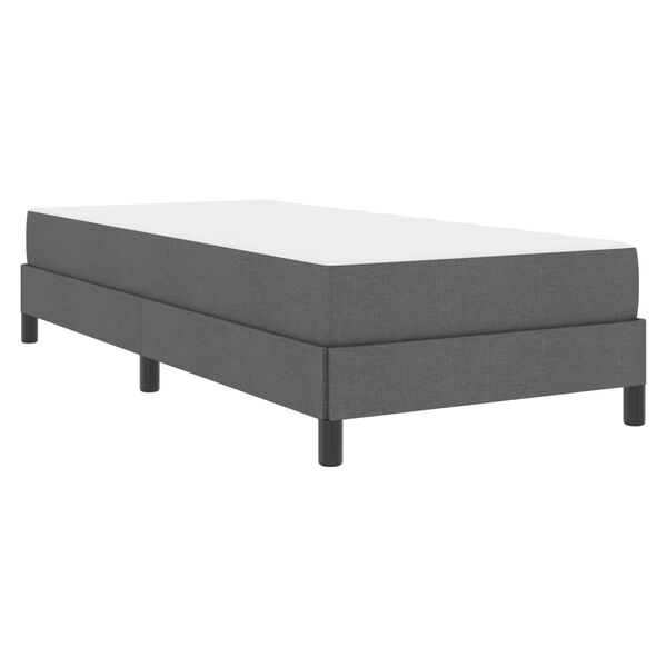 vidaXL Boxspringbett mit Matratze Dunkelgrau 100 x 200 cm Stoff